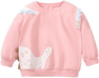 Little Bitty Girl Sweatshirts Cotton Long Sleeve Tops Crew Neck Pullover Sweater Shirt for Toddler 2-7 Years