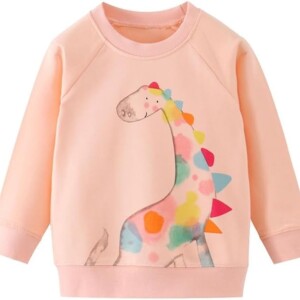 Toddler Girl Sweatshirt Crewneck Pullover Cotton Kids Fall Outfits 2-7T