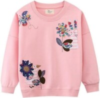 Herimmy Girls Sweatshirts Cotton Long Sleeve Crewneck Pullover Toddler Kids Winter Warm Shirt Sweater Tops 2-7T