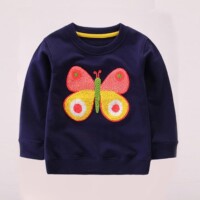 Herimmy Girls Sweatshirts Cotton Long Sleeve Crewneck Pullover 2-7T