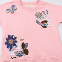 Herimmy Girls Sweatshirts Cotton Long Sleeve Crewneck Pullover Toddler Kids Winter Warm Shirt Sweater Tops 2-7T