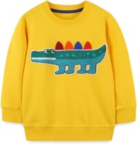 Little Bitty Toddler Boy Sweatshirt Cotton Crewneck Pullover Long Sleeve Sweater Shirt for Kids 2-8 Years