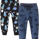 Jobakids Boys Cotton Pants Drawstring Elastic Sweatpants 2-8 Years