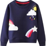 Toddler Girl Sweatshirt Crewneck Pullover Cotton Kids Fall Outfits 2-7T