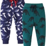 Jobakids Boys Cotton Pants Drawstring Elastic Sweatpants 2-8 Years