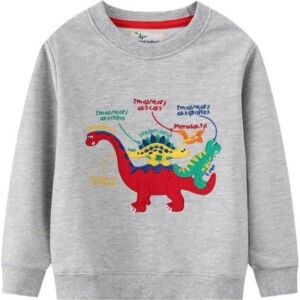 Herimmy Boys Sweatshirts Cotton Long Sleeve Crewneck Pullover Toddler Kids Winter Warm Shirt Sweater Tops 2-7T