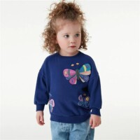 Little Bitty Girl Sweatshirts Cotton Long Sleeve Tops Crew Neck Pullover Sweater Shirt for Toddler 2-7 Years