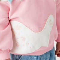 Little Bitty Girl Sweatshirts Cotton Long Sleeve Tops Crew Neck Pullover Sweater Shirt for Toddler 2-7 Years