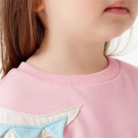 Little Bitty Girl Sweatshirts Cotton Long Sleeve Tops Crew Neck Pullover Sweater Shirt for Toddler 2-7 Years